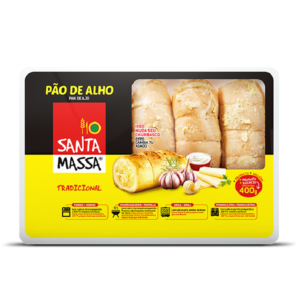 Pão de Alho Tradicional Santa Massa Bandeja 400g  – CAIXA COM 10 UNIDADES